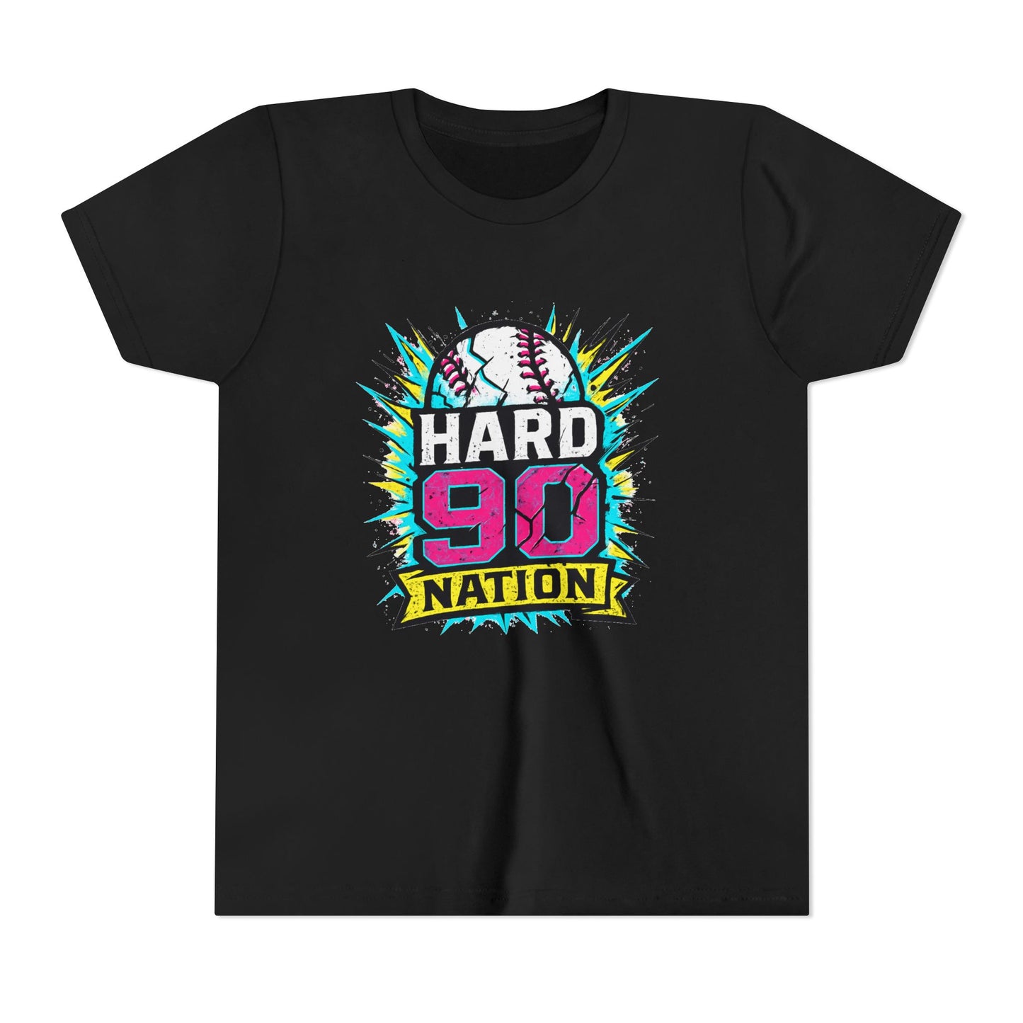 Hard 90 Nation Neon Burst Youth Baseball Tee