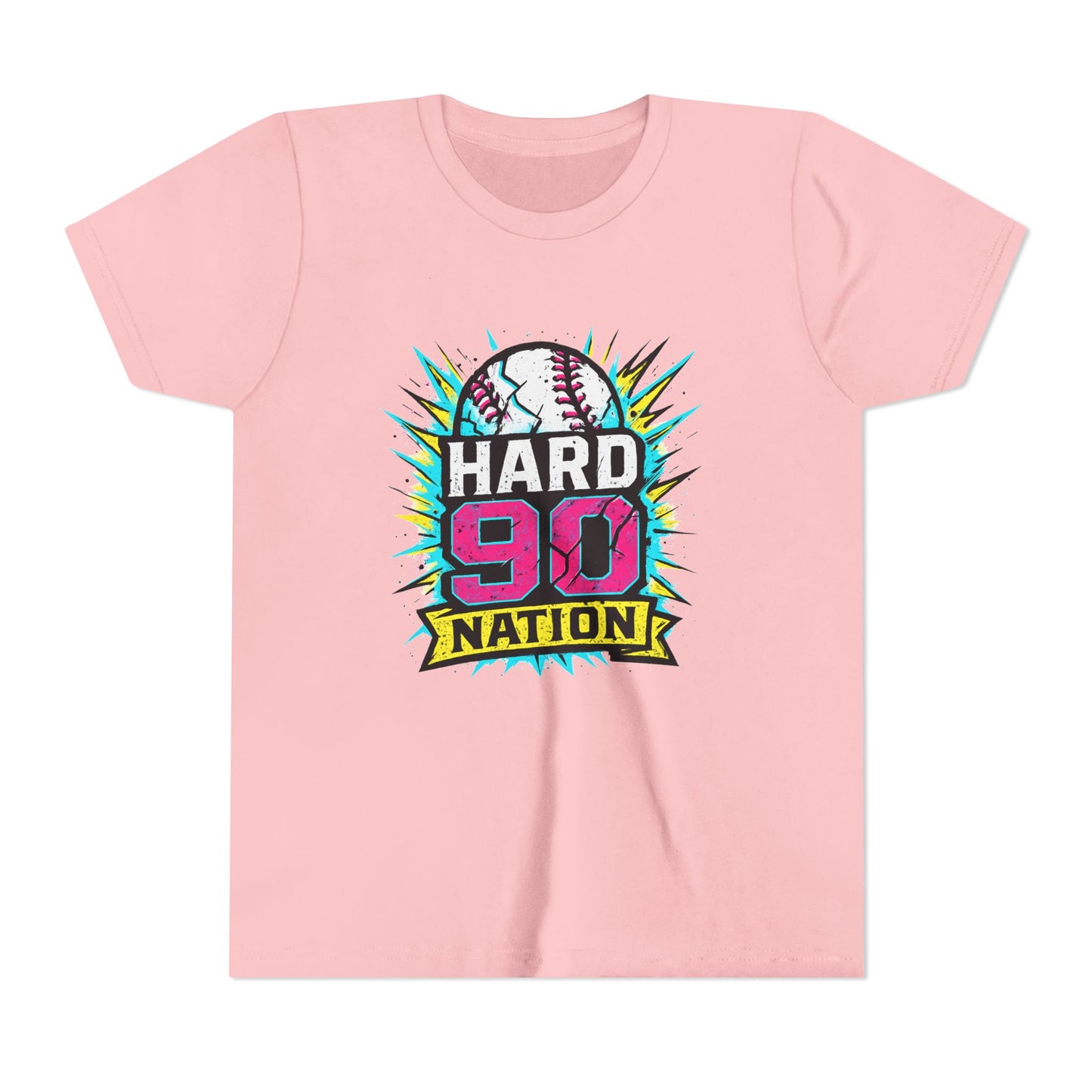 Hard 90 Nation Neon Burst Youth Baseball Tee