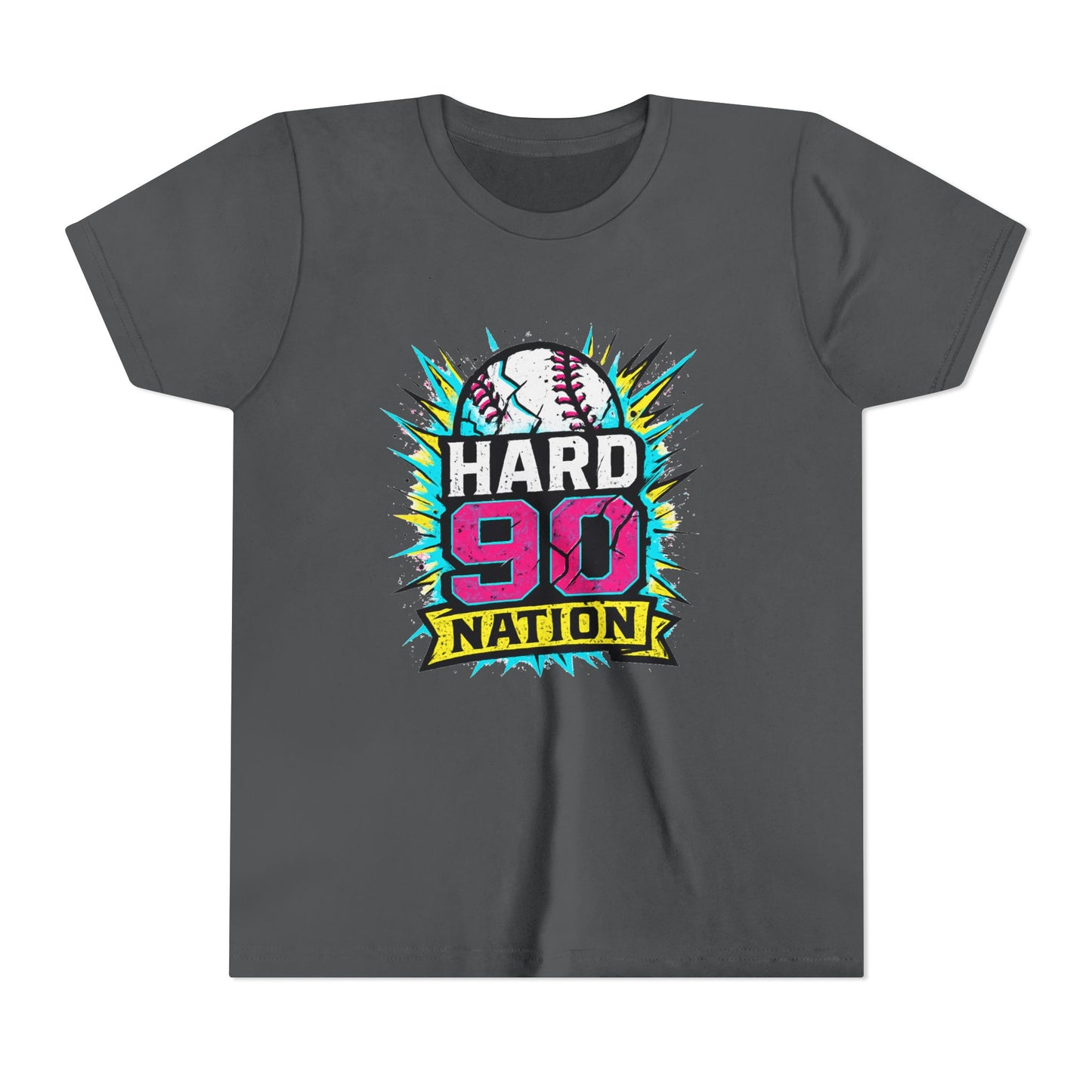 Hard 90 Nation Neon Burst Youth Baseball Tee