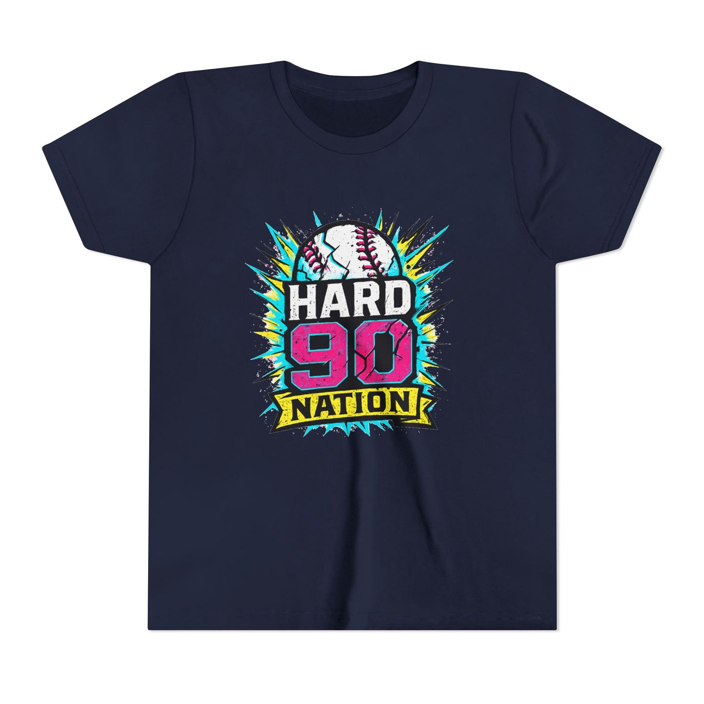 Hard 90 Nation Neon Burst Youth Baseball Tee