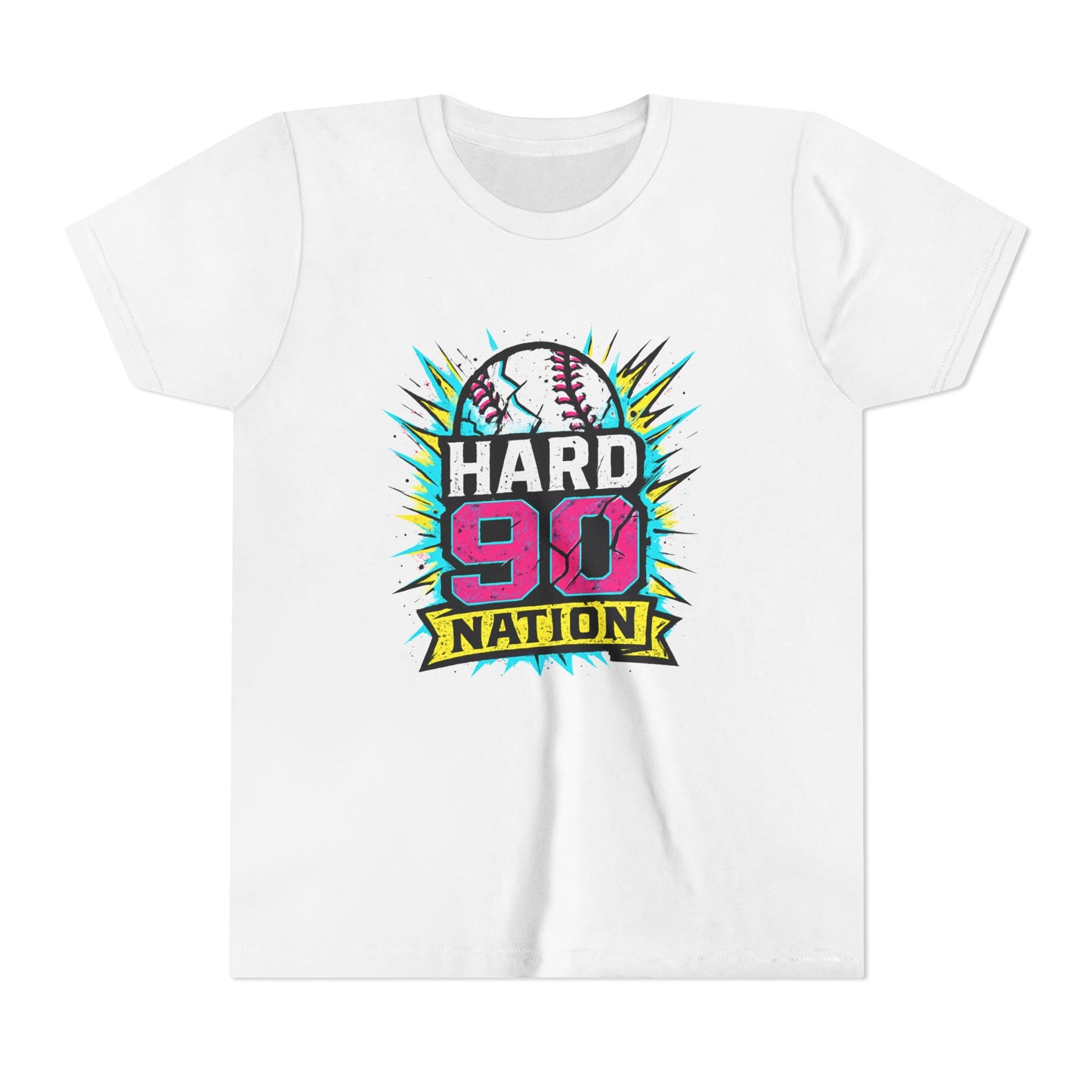 Hard 90 Nation Neon Burst Youth Baseball Tee