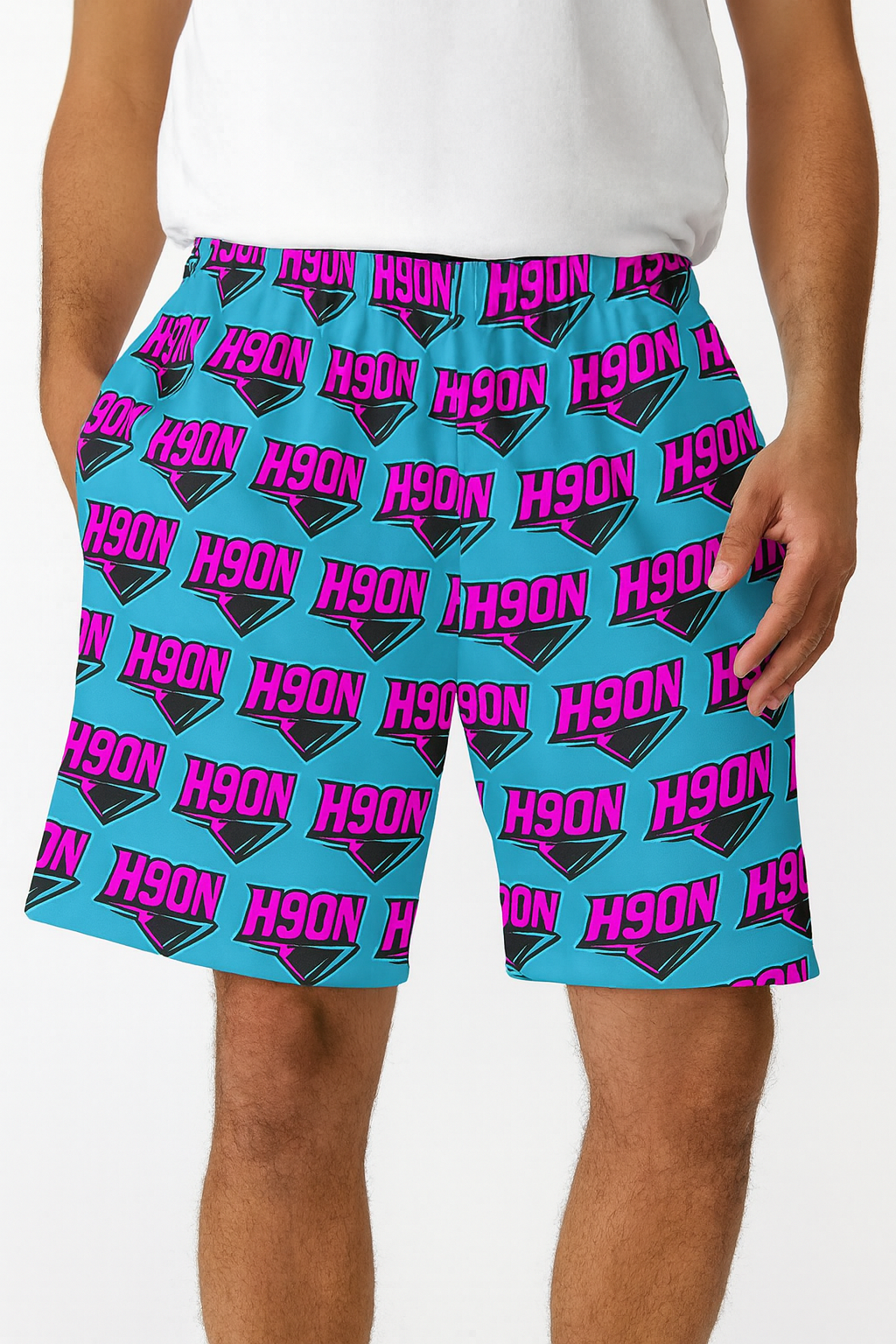 H90N Neon Sublimated Adult Athletic Shorts