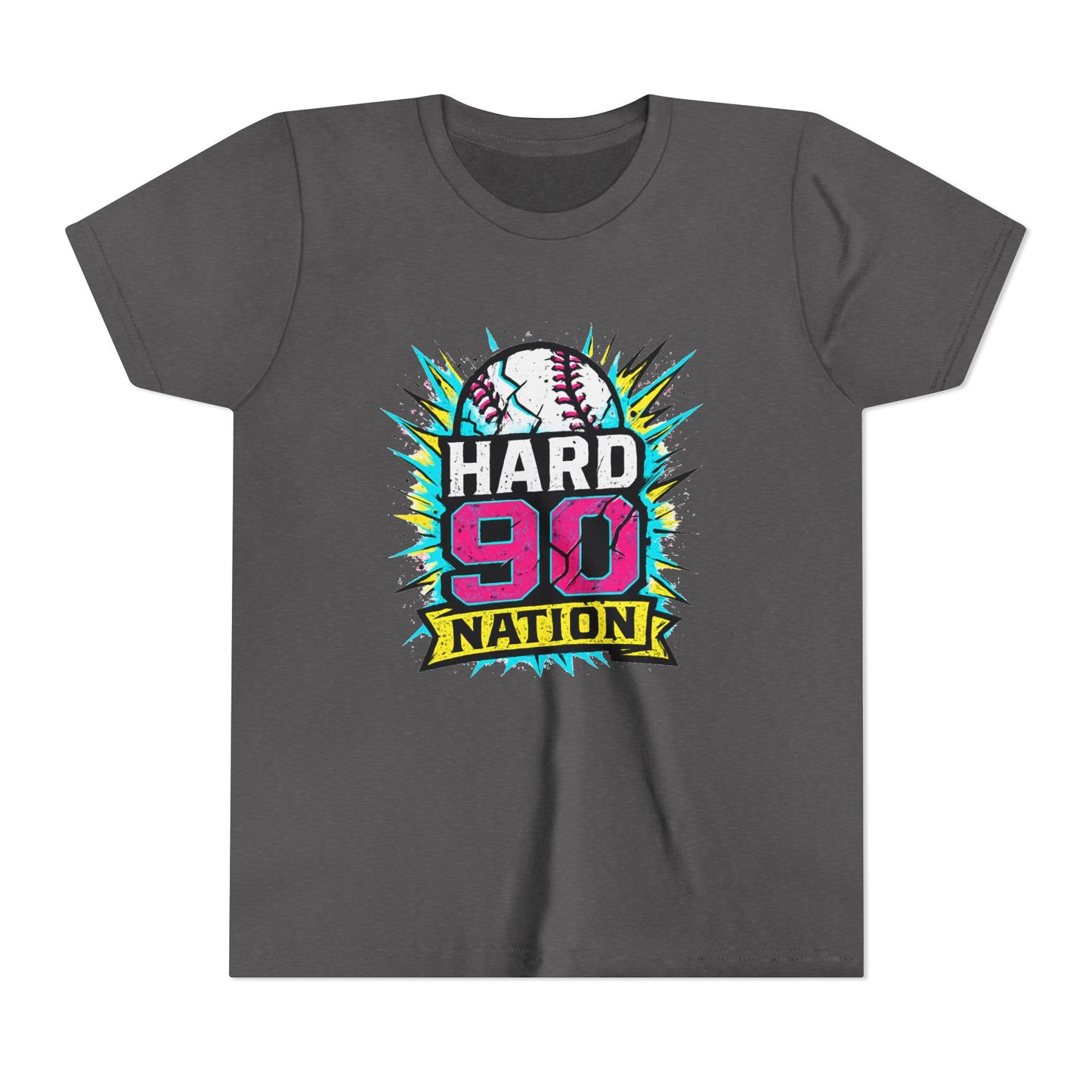 Hard 90 Nation Neon Burst Youth Baseball Tee