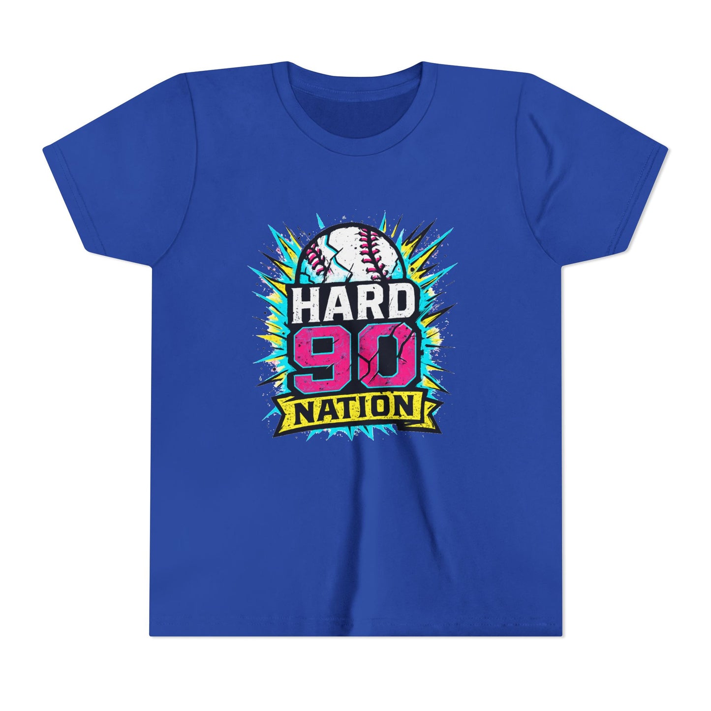 Hard 90 Nation Neon Burst Youth Baseball Tee